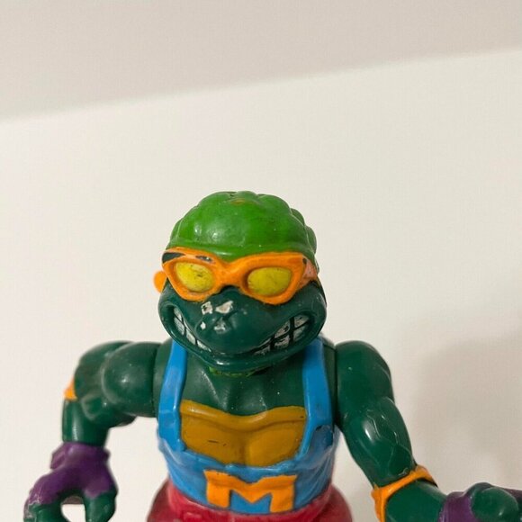 Vintage 1991 Teenage Mutant Ninja Turtle Skateboardin Mike TMNT Action Figure - Picture 16 of 16